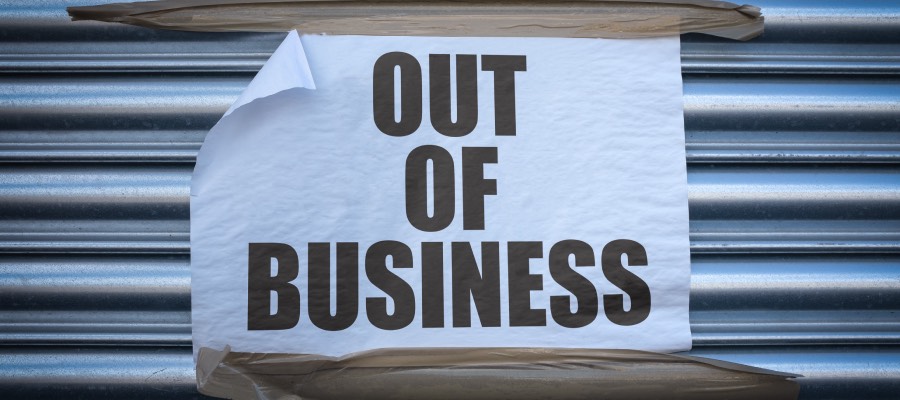 out of business
